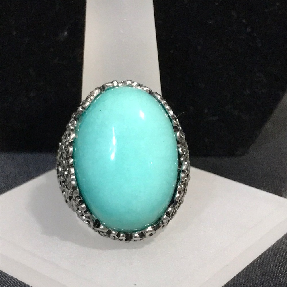 Ring - Amazonite - Size 10 - Big and Bold.